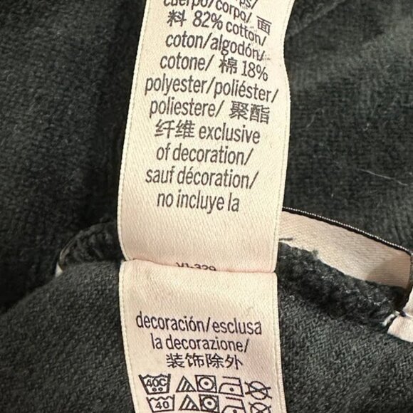 Victoria Secret Black Velvet Feel with Slit Open Back Sweatshirt Pullover Size L - Picture 6 of 8